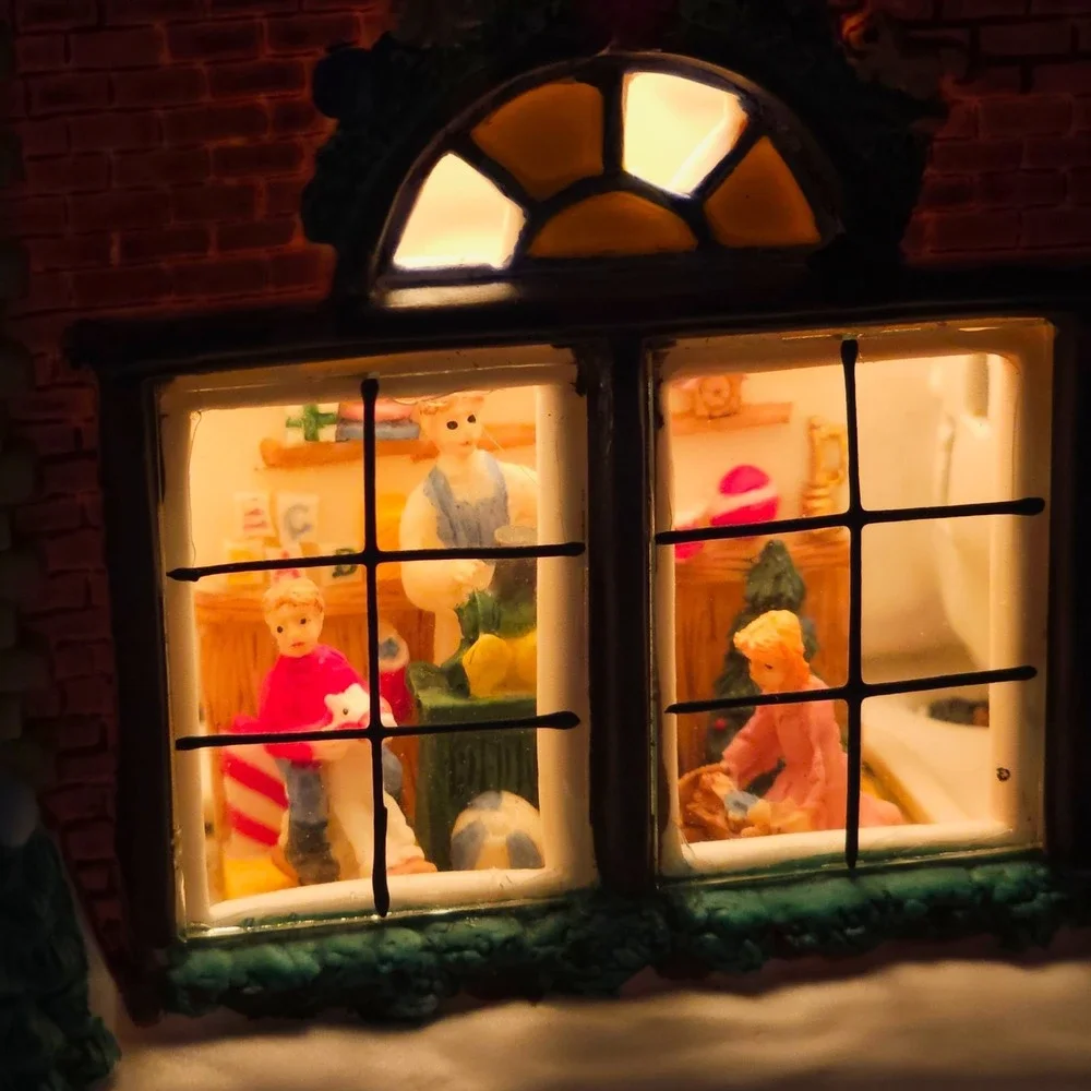 Santa's Workbench Tollund's Toy Store Interior View Lighted Village